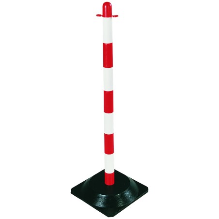 Poteau rouge et blanc de 90 cm