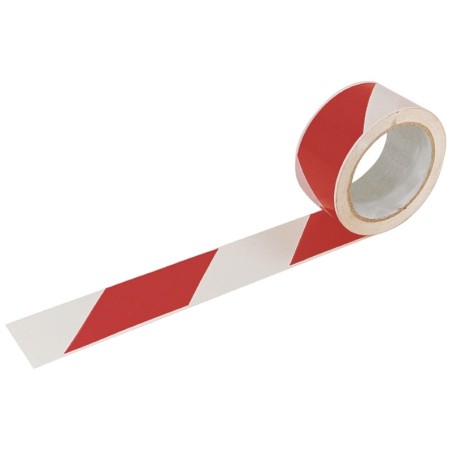 Rubalise rouge et blanche 100x50