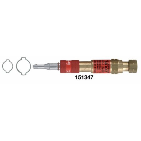 Coupleur mâle -femelle pour gaz avec ARPF, écrou détendeur 16x150 G pour tuyau diamètre 6,3-10 mm