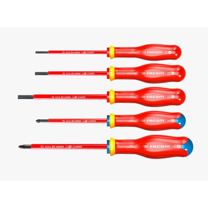 Jeu de 6 tournevis isolés 1000V (ADVE.J6PB)