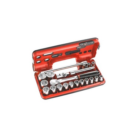 Coffret de 21 douilles 1/2" 6 pans de 8 à 32 (SL.DBOX1)