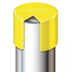 CAP pour tuyau PEBD jaune DN32 1"1/4 diamètre 42,4x28 mm (sachet de 50)
