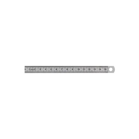 Reglet 500 x 18 x 0.5 en acier chromé flexible