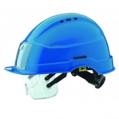 Casque IRIS 2 bleu avec lunettes incolore intégrées