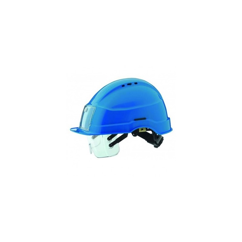 Casque IRIS 2 bleu avec lunettes incolore intégrées