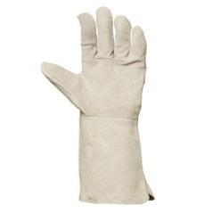 Jusqu'à épuisement du stock: Gant arc MIG en croûte de cuir bovin avec manchette de 15 cms taille 10