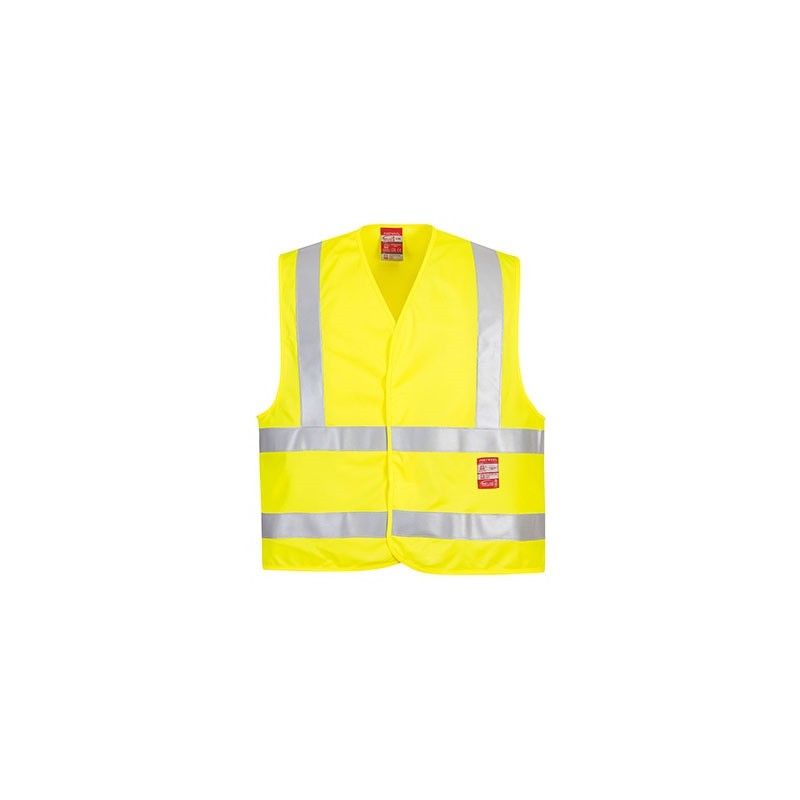 Gilet haute visibilité ignifugé jaune FR75 taille L-XL