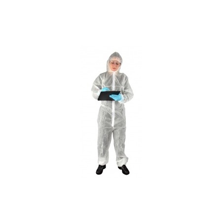 Combinaison blanche POLYPROPYLENE à capuche catégorie 1 taille M à taille 2XL