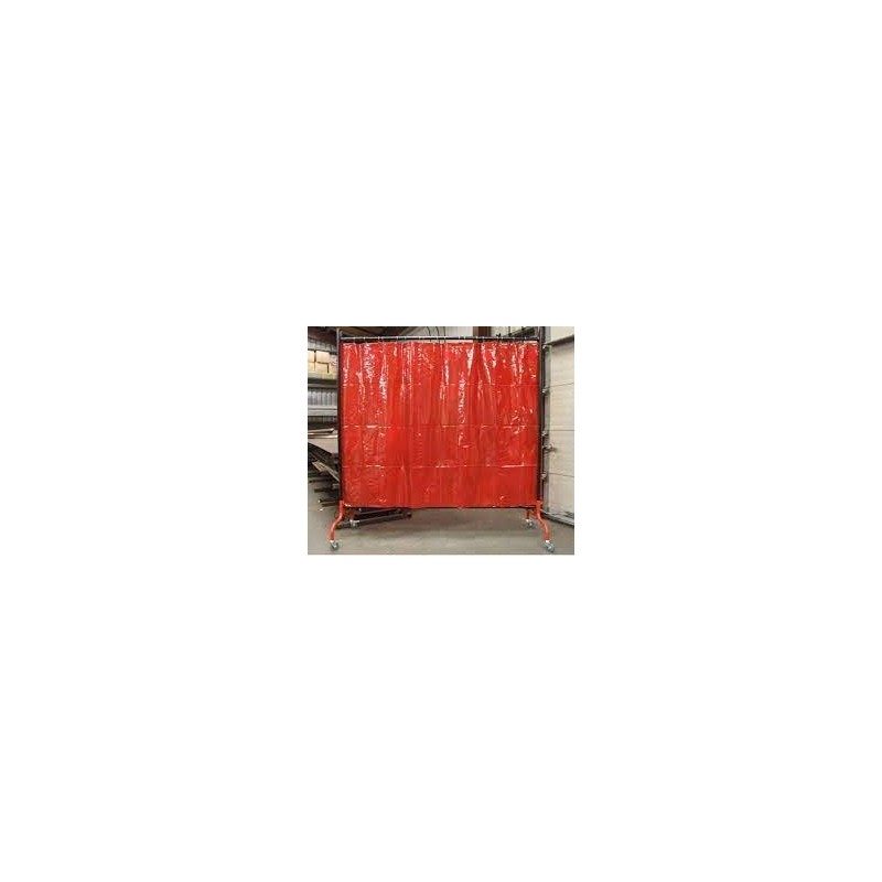 Rideau mobile en PVC orange DIN 6 2100 x 2000 mm et 0,4 d'épaisseur