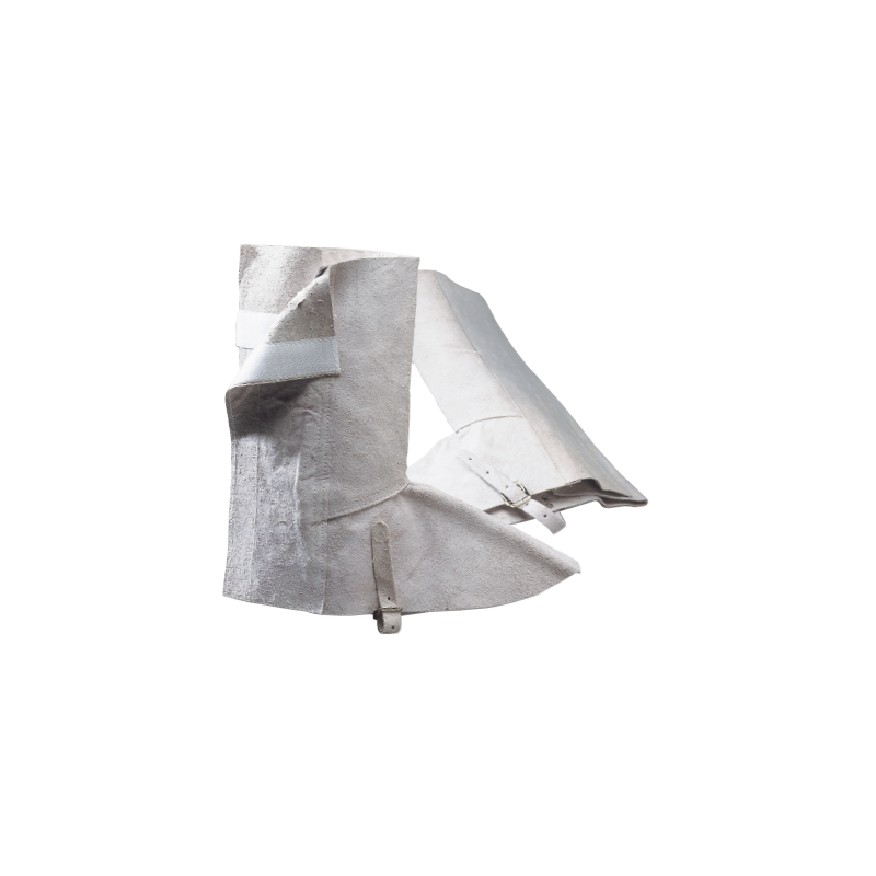 Guêtre en croûte de cuir avec velcro