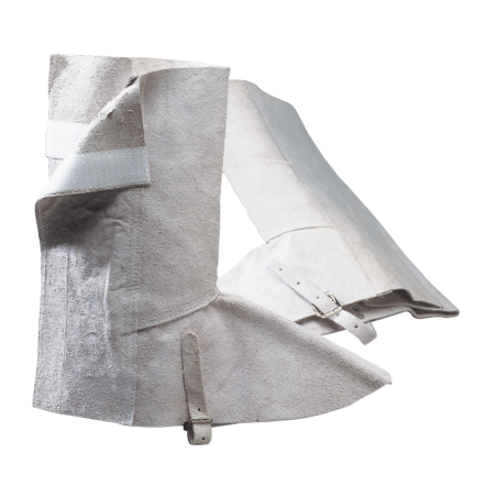 Guêtre en croûte de cuir avec velcro