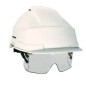 Casque IRIS 2 blanc avec lunette en polycarbonate incolore intégrée