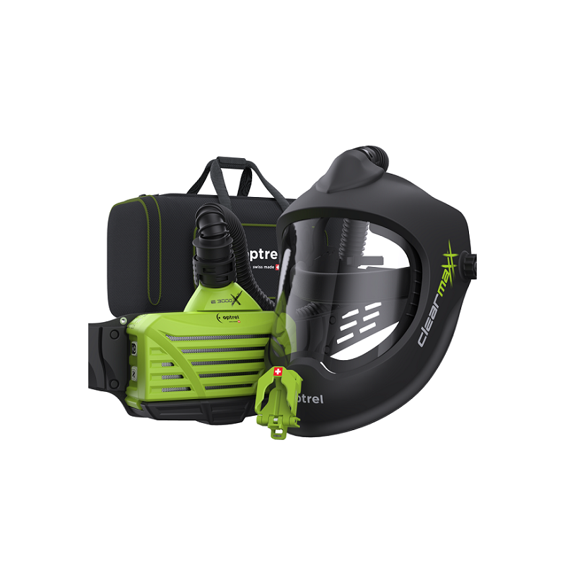 Kit complet masque CLEARMAXX PAPR avec système de ventilation E3000X
