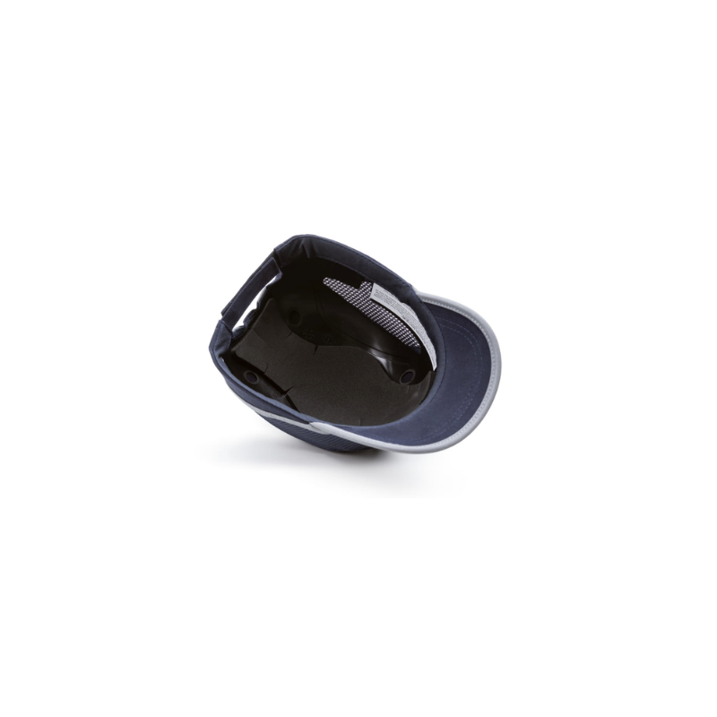 Casquette anti heurt aérée en coton couleur bleu marine visière longue (5cm)