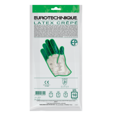 Gant support coton avec enduction 3/4 latex crêpe verte de taille 9 et taille 10