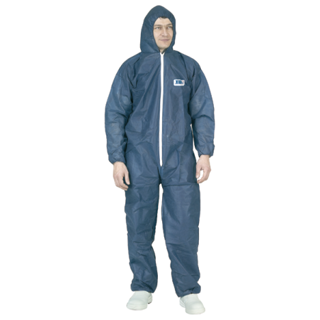 Combinaison SPP POLYPROPYLENE bleu à cagoule de taille L à 3XL