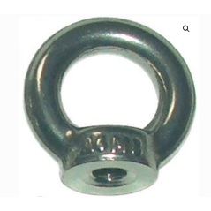 Anneau de levage femelle diamètre 10 à 24 zingué CMU 230 à 1800 kgs