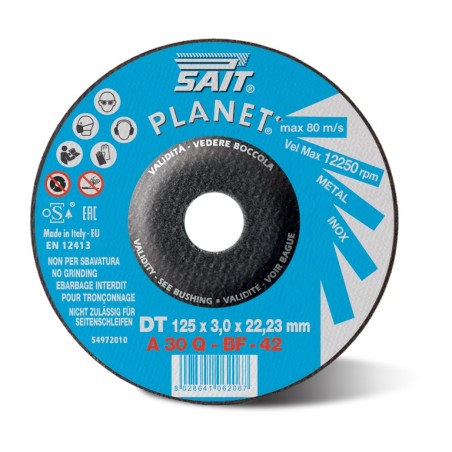 Disque à tronçonner 125x3.0 PLANET-DT A30Q type 42