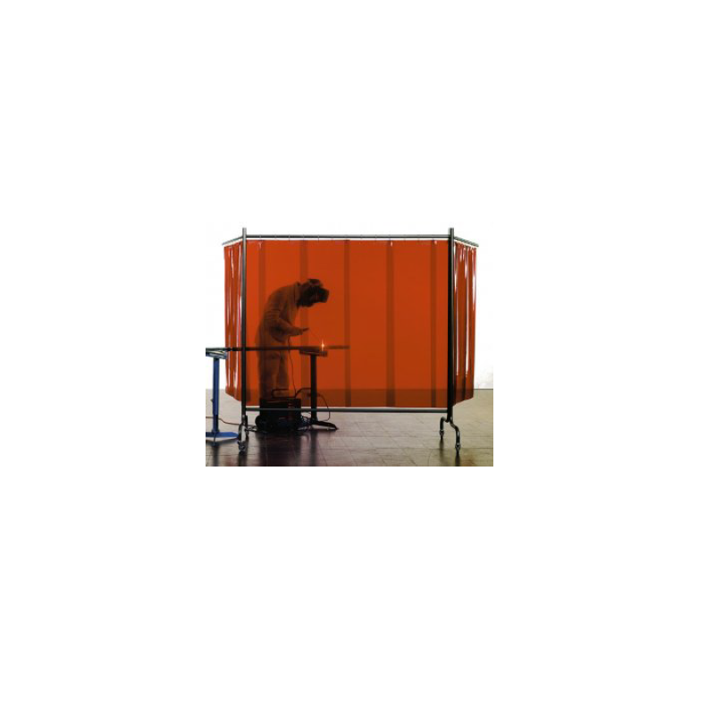 Rideau orange 1 pan + 2 volets 4000x2100