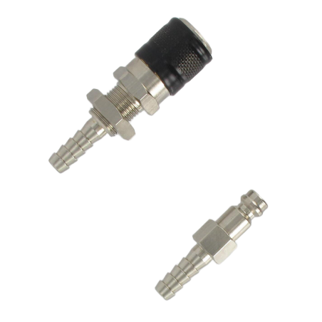 Raccord rapide femelle traversée de cloison eau, diamètre 6.0 mm