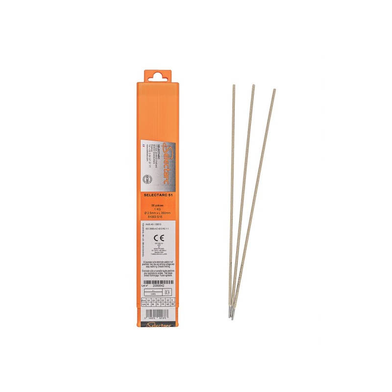 Electrode B75 Cu diamètre 2,5 x 350 (étui de 195)