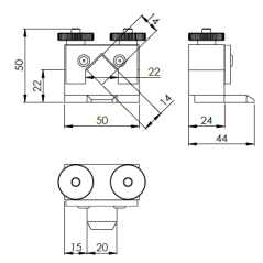 Support de torche standard pour chariot autonome
