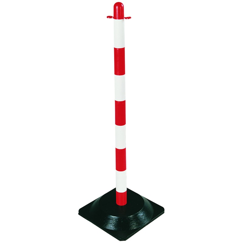 Poteau rouge et blanc de 90 cm