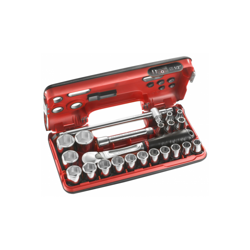 Coffret de douilles 1/2" 6 pans 8-32