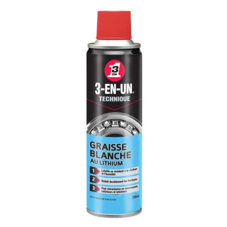 Graisse blanche lithium 3-en-un de 250ml (WD40)