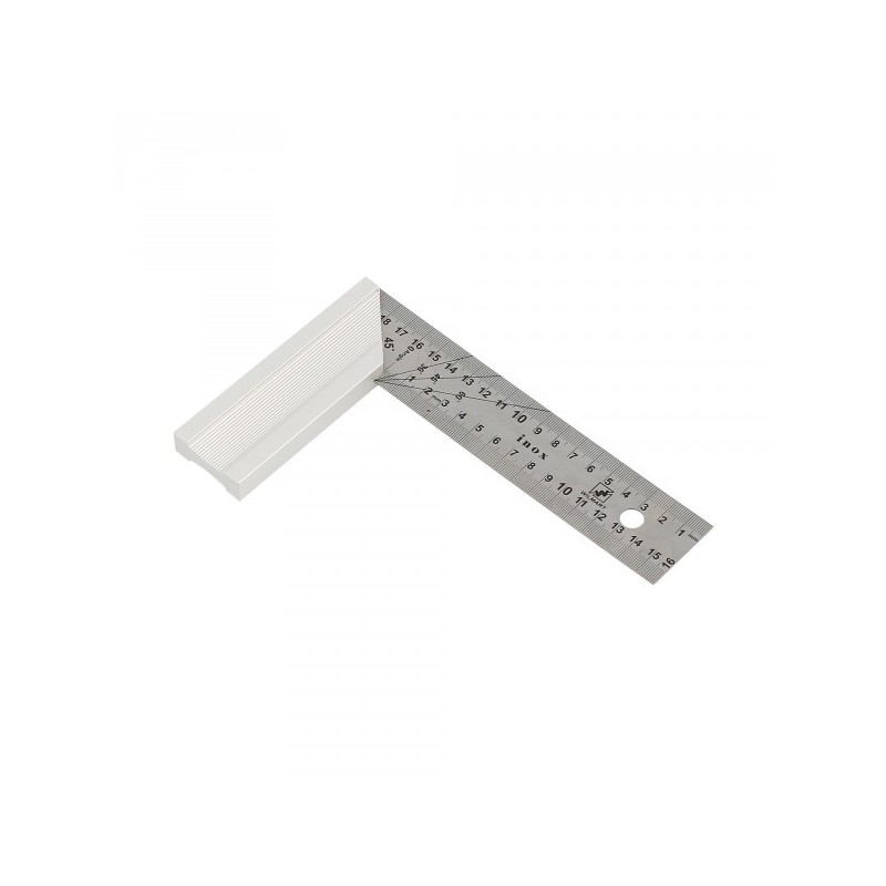 Equerre menuisier de précision 200 mm en inox