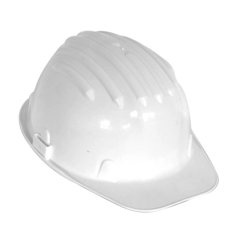 Casque de chantier blanc, non aéré